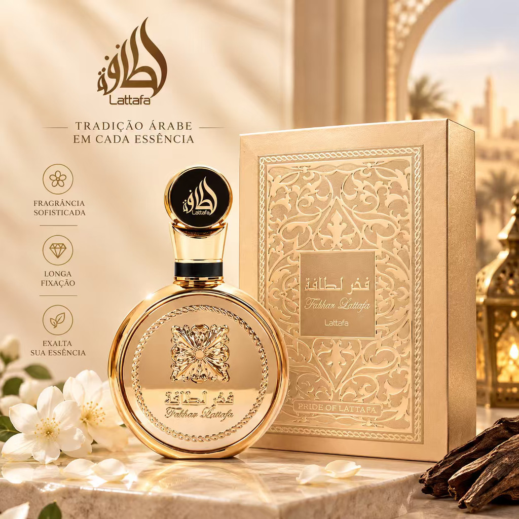 Fakhar Gold Extrait EDP 100ml Perfume Feminino Árabe Original Alta Fixação