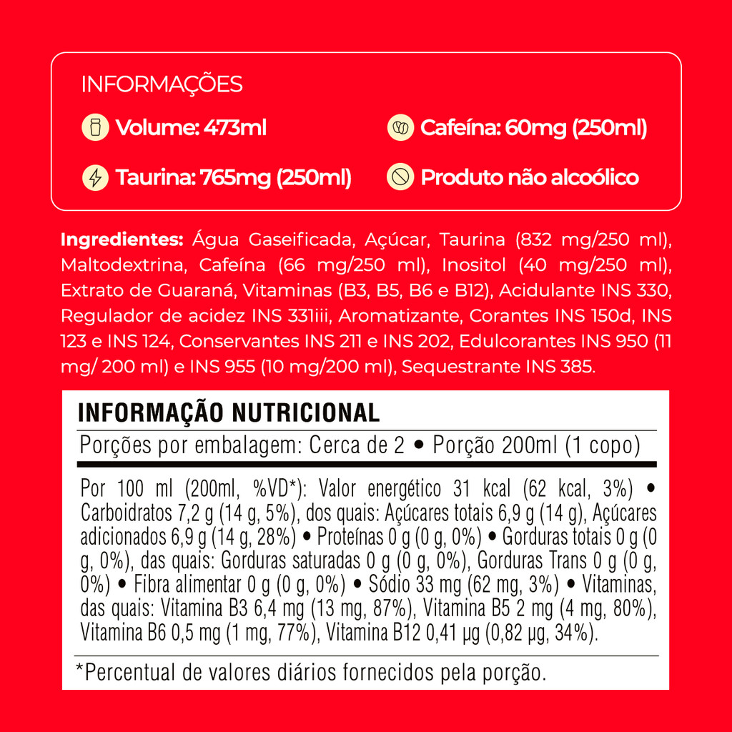 Energético Baly Cereja 473ml x 6 UN — imagem 2 de 2