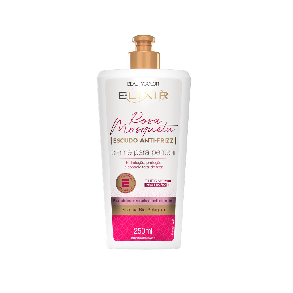 Imagem Creme para Pentear Rosa Mosqueta E.lixir BEAUTYCOLOR - Maciez e Proteção Térmica – 250ml