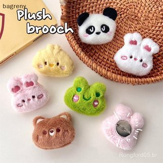 [bagreny] Broches De Animais Fofos De Desenho Animado Sapo Urso Coelho Panda Pintinho Boneca De Pelúcia Bolsa De Persona