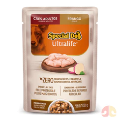 Kit com 12 Sachês Special Dog cães Adulto 12x100g Frango