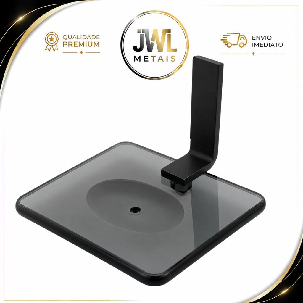 Saboneteira de Vidro Quadrada Fumê Exclusiva Premium Não Descasca Moderna e Elegante