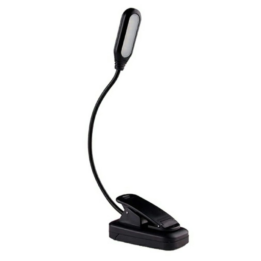 Luminária de Mesa Portátil Led Grampo Regulável 360° Leitura Flexível