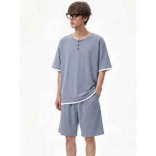 Daphne [Gigante sensação legal] pijamas masculinos verão puro algodão verão Casual solto manga curta pode usar fora de c