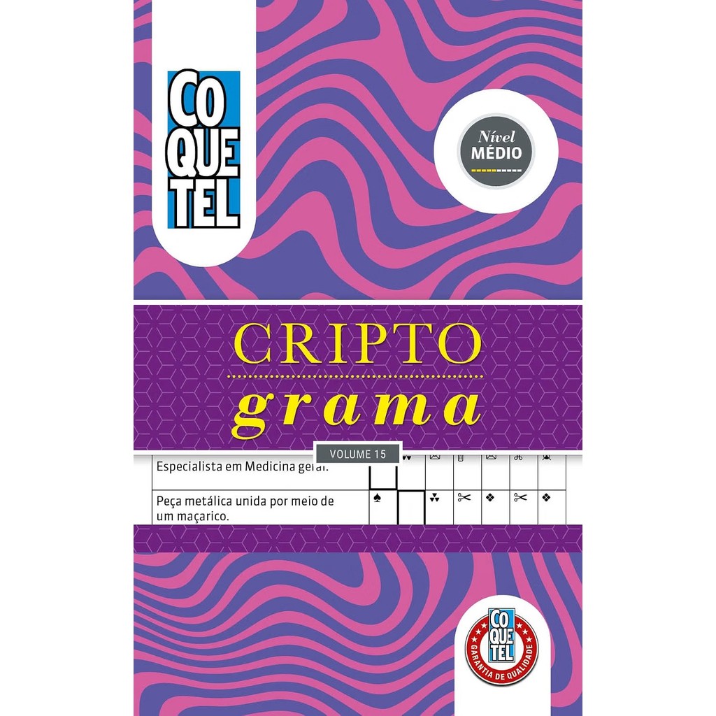 Livro Coquetel Espiral Criptograma 15 | Nivel Medio | Capa Dura