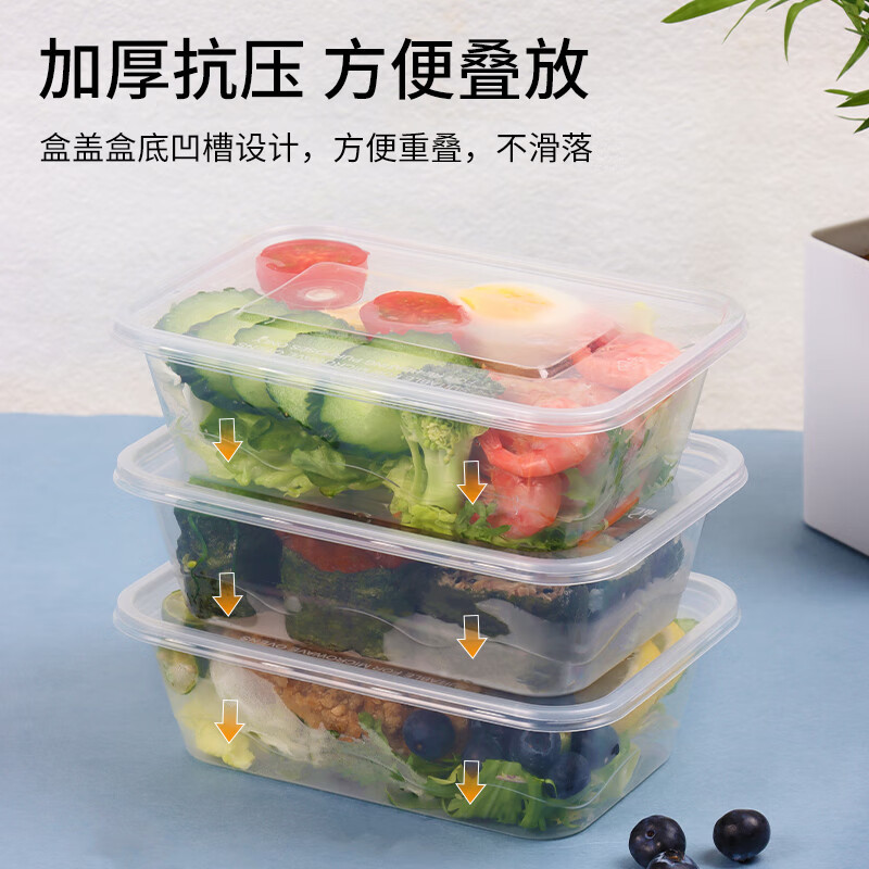 Baijie lancheira descartável caixa de Fast Food micro-ondas aquecimento refrigerado caixa de plástico Takeaway caixa de 