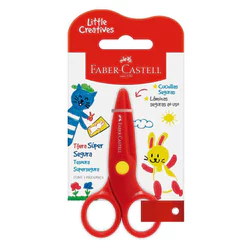 Tesoura escolar Little Creatives Vermelha 180123 com 1 unidade Faber-Castell