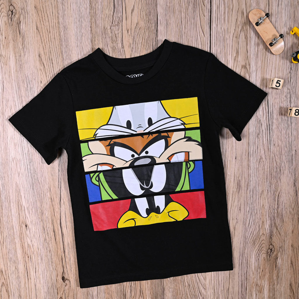 Comércio exterior europeu americano verão meninos algodão de manga curta camiseta médio grande crianças estilo verão bon