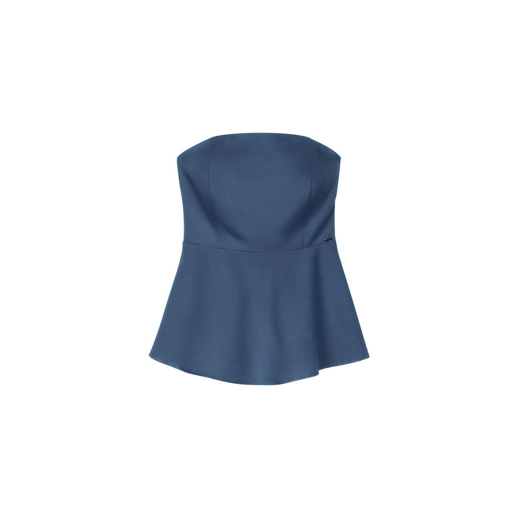 Blusa Feminina Peplum Tomara que Caia Marialícia Azul · foto 2
