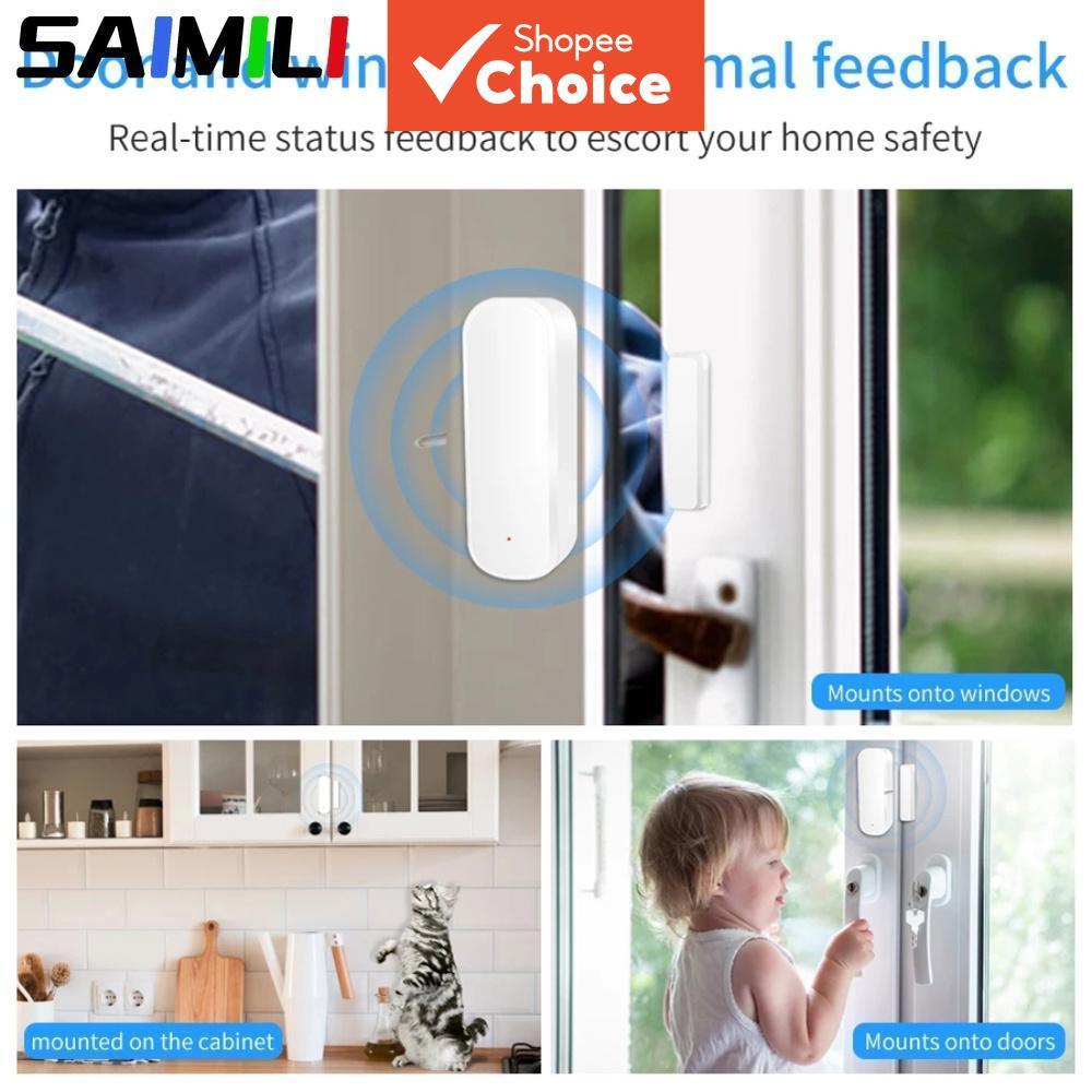 Alarme De Segurança Doméstica Saimili Para Tuya Zigbee Sensor De Janela De Porta Inteligente Alerta De Aplicativo Em Tem