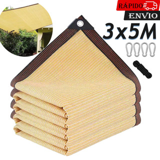 Bege Tela Sombreamento Toldo Sombrite Garagem 3x5M Acabamento Pergolado Area Externa Anti Granizo Com Ilhos Protecao