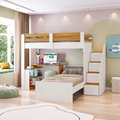 Beliche Star Office Infantil/Juvenil Multifuncional com Escrivaninha Casatema MadeiraOriginals
