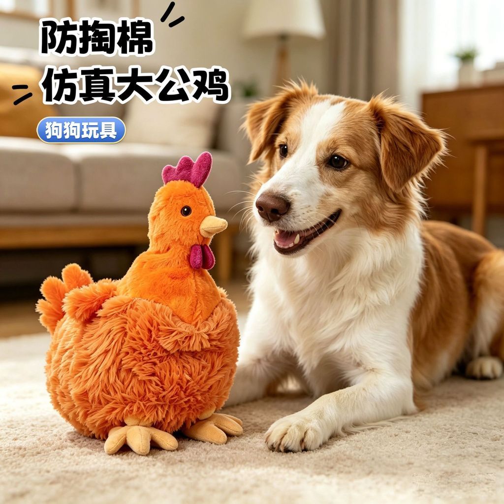 Simulação de algodão Anti-Digging transfronteiriça frango Corgi cão brinquedo de pelúcia voz interativa resistente à mor