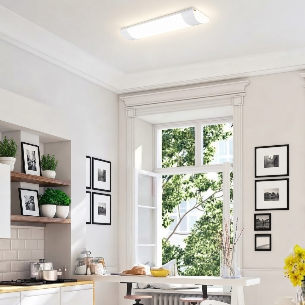 Luminária Linear Led 9W 30cm De Sobrepor 6500k Branco Frio Bivolt 110V/220V C/ Base Completa — imagem 2 de 2