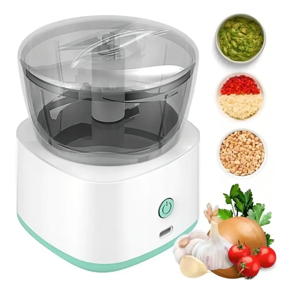 Mini Processador Elétrico 350ml 45W USB Recarregável