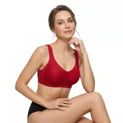 Z&D Sutiã Feminino Sem Aro Com Alças Largas, Decote Arredondado E Design Discreto De Acabamento Delicado 9005