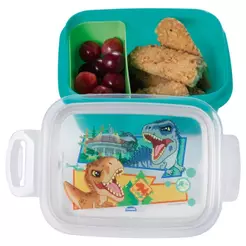 Pote Marmita Hermético Jurassic Explorers Dinossauro Lancheira Alimentos Micro ondas 630 ml Infantil Plasútil