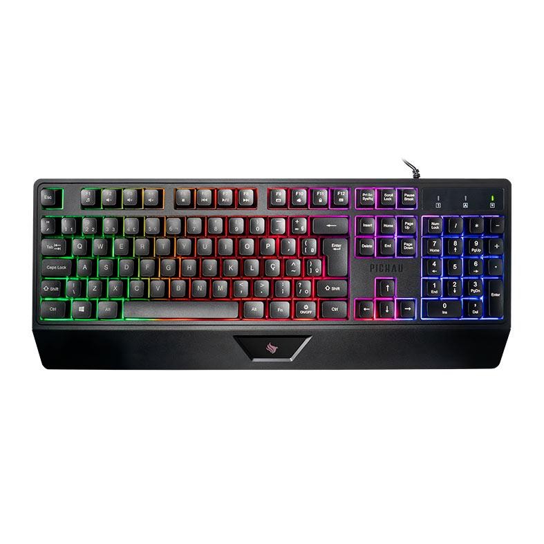 Teclado Gamer Pichau Venus P1, Rainbow, ABNT2, Preto, PCH-VNSP-RBW01