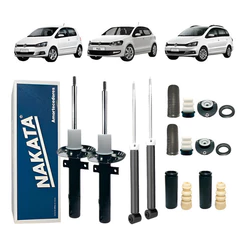 4 Amortecedores + Kits De Batentes Polo Fox Spacefox Nakata 2002 2003 2004 2005 2006 2007 2008 2009 2010 2011 2012 a 25