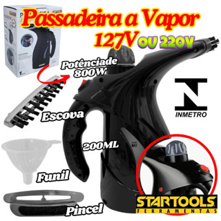 Passadeira A Vapor Com Escova Potência 800W 127V OU 220V De 200ML Inmetro 22Cm Startools em Oferta na Shopee