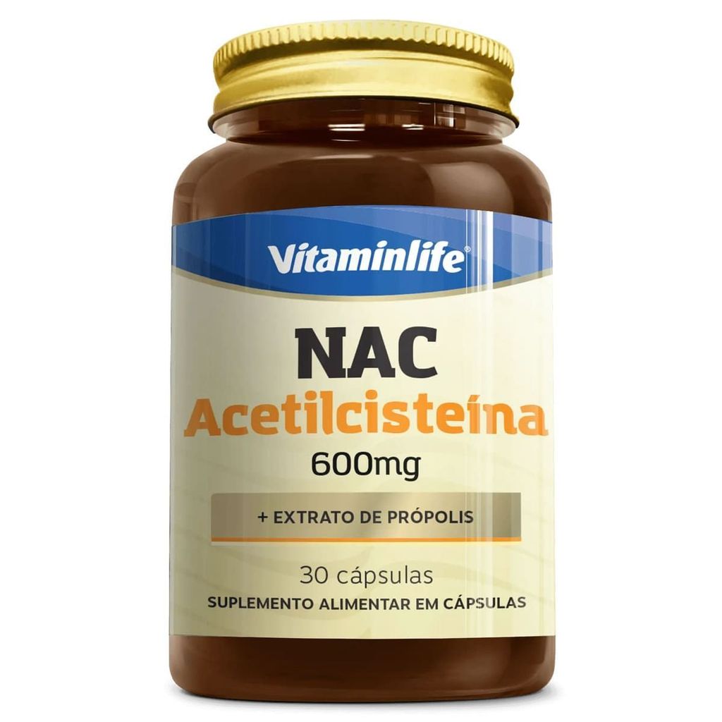 NAC Acetilcisteína + Própolis - 30 Cápsulas - VitaminLife em Oferta na Shopee