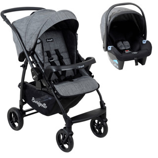 Carrinho de Bebê Burigotto Travel System Rio K 22 Mesclado Preto em Oferta na Shopee