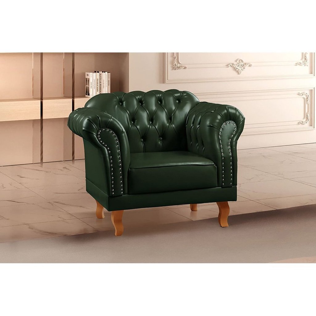 Poltrona Chesterfield Clássica Duque Verde em Oferta na Shopee