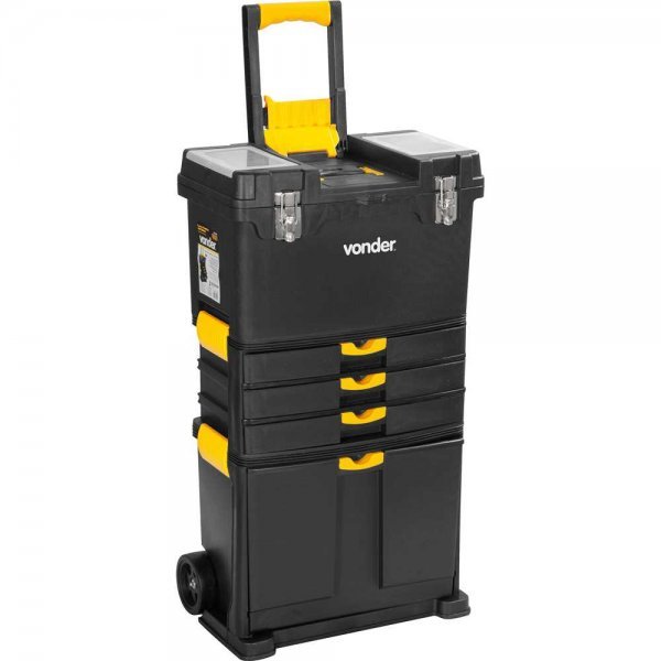 Caixa de Ferramentas Multiuso Plástica C/Rodas CRV 0500 Vonder em Oferta na Shopee