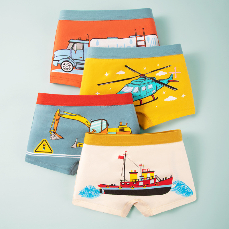 Cueca Infantil Bebê Menino Boxer Alta Qualidade Algodão Conforto