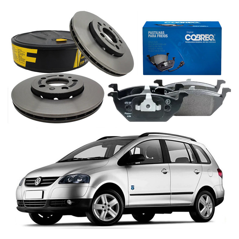 Kit Disco Pastilha Dianteiro Spacefox 1.6 2006 A 2010
