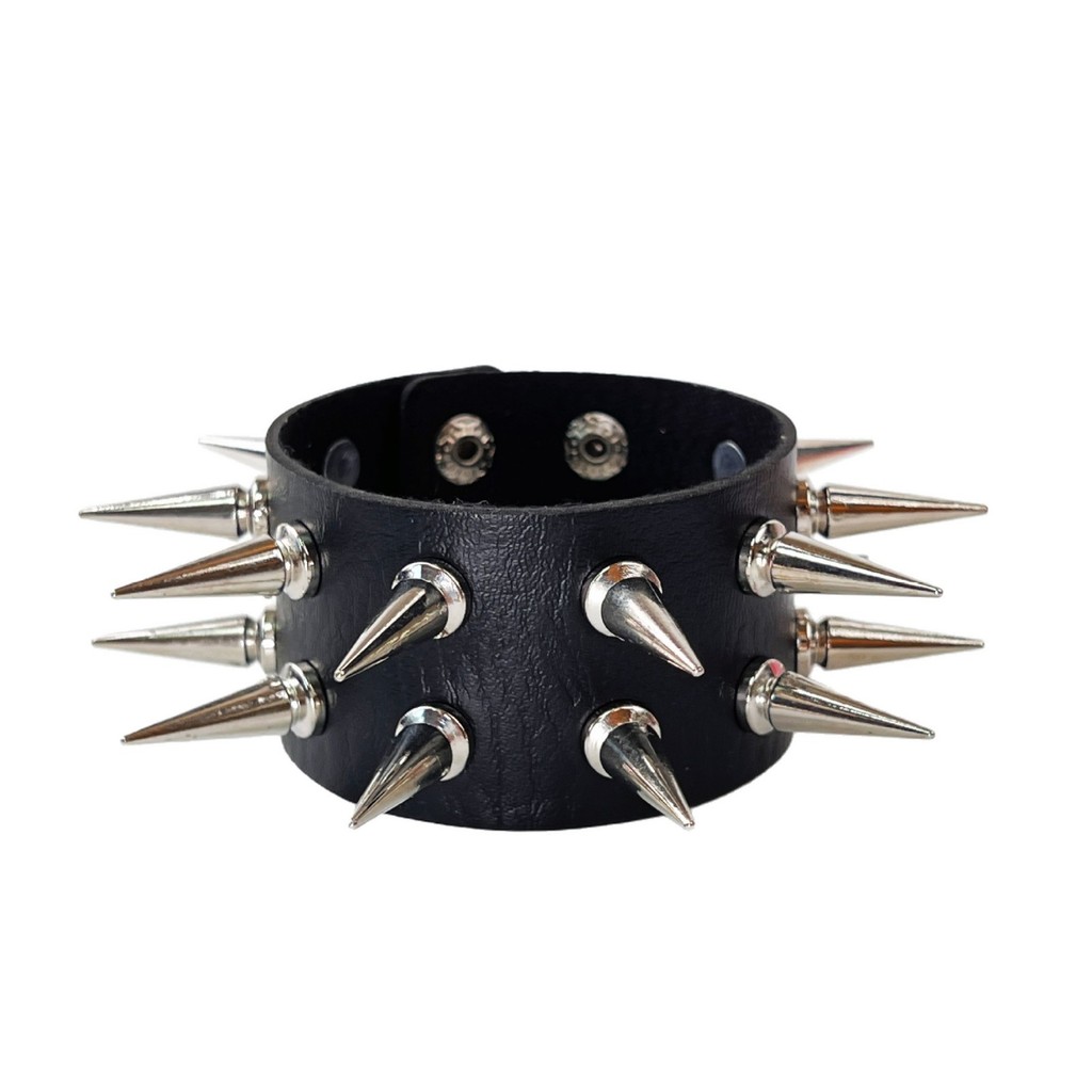 Personalidade Exagerada Duplo Longo Rebite Pulseiras Para Mulheres Nova Tendência Punk Jóias