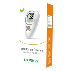 Kit Monitor de Glicose Mod G-425-3 Completo com 25 Fitas Bioland