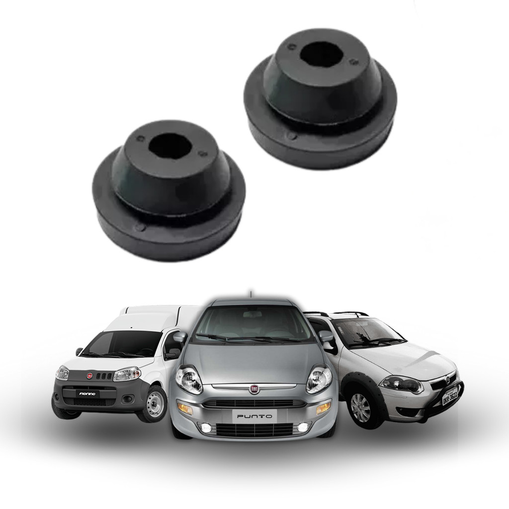 2x Coxim Borracha Fixacao Caixa Filtro Ar Fiat Palio Strada Uno Bravo Mobi Siena Original 51898494