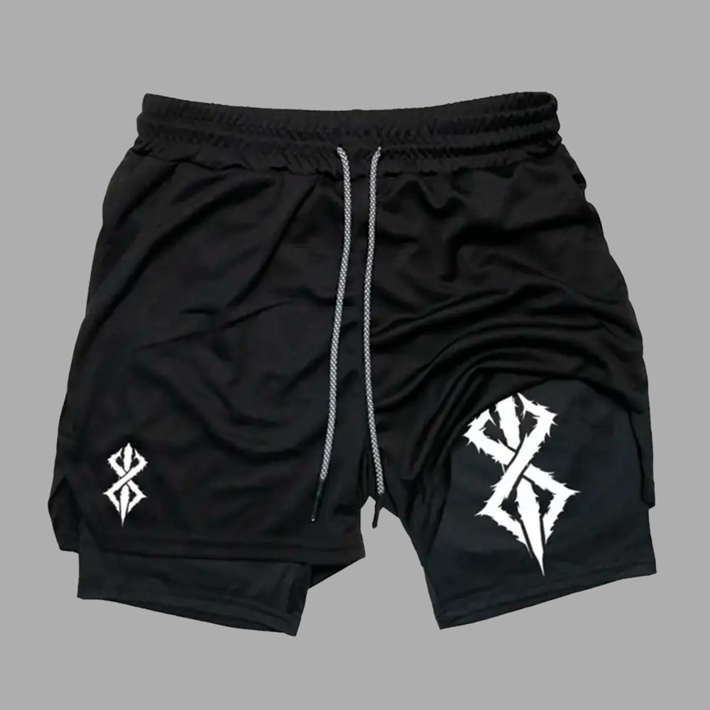 Short Compressão Dry-fit Anime Manga Fitness Treinar Bersek