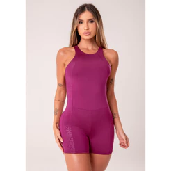 MACAQUINHO FITNESS FEMININO COM CAVA AMERICANA LOGOMANIA REFLECTIONS DLK