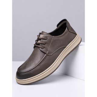 Sapatos masculinos de couro 2026 novo estilo masculino couro genuíno tênis casuais sapatos de couro britânico All-Match 