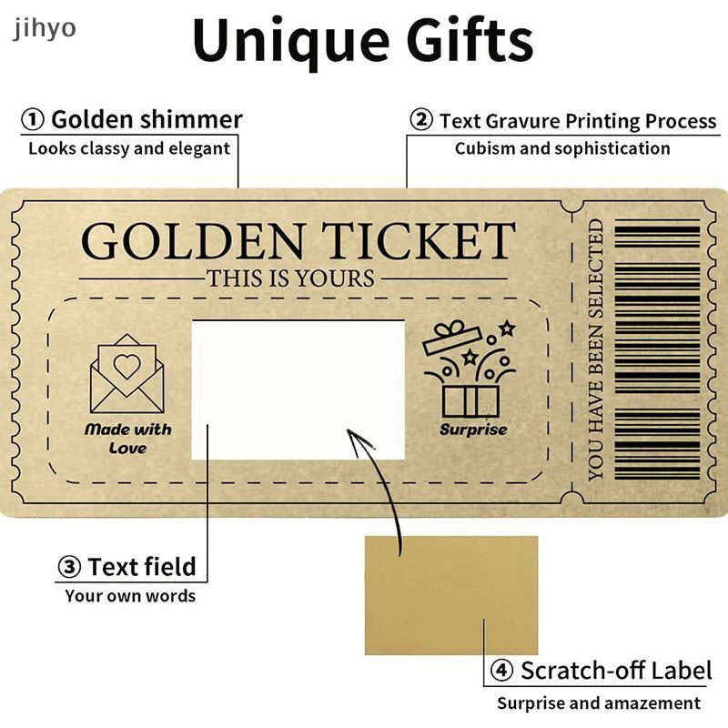 [jihyo] Cartão De Rascunho Golden Tiet Com Envelope , Voucher De Presente De Rifa Para Lembrancinhas De Festa