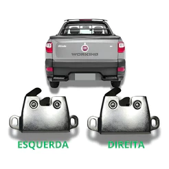 Par Fechadura Tranca Tampa Traseira Fiat Strada 2004 a 2019