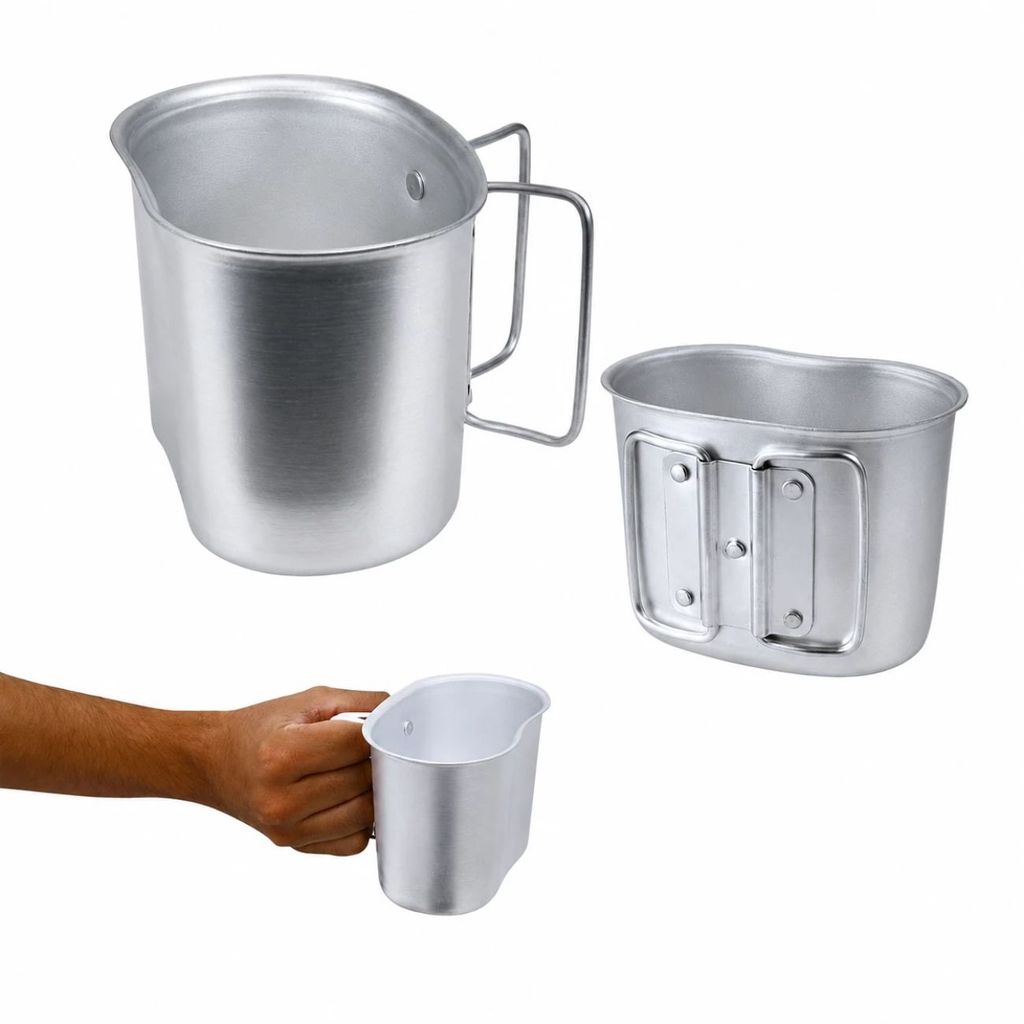 Caneca Alumínio para Cantil 500ml Guepardo Camping Trilha Trekking Aventura Acampamento