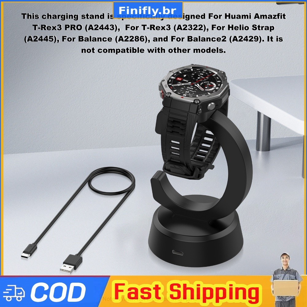 Para Huami T-REX3 Pro Adaptador De Doca De Carregamento USB Cabo Magnético Conector De Smartwatch Relógio Inteligente Vi