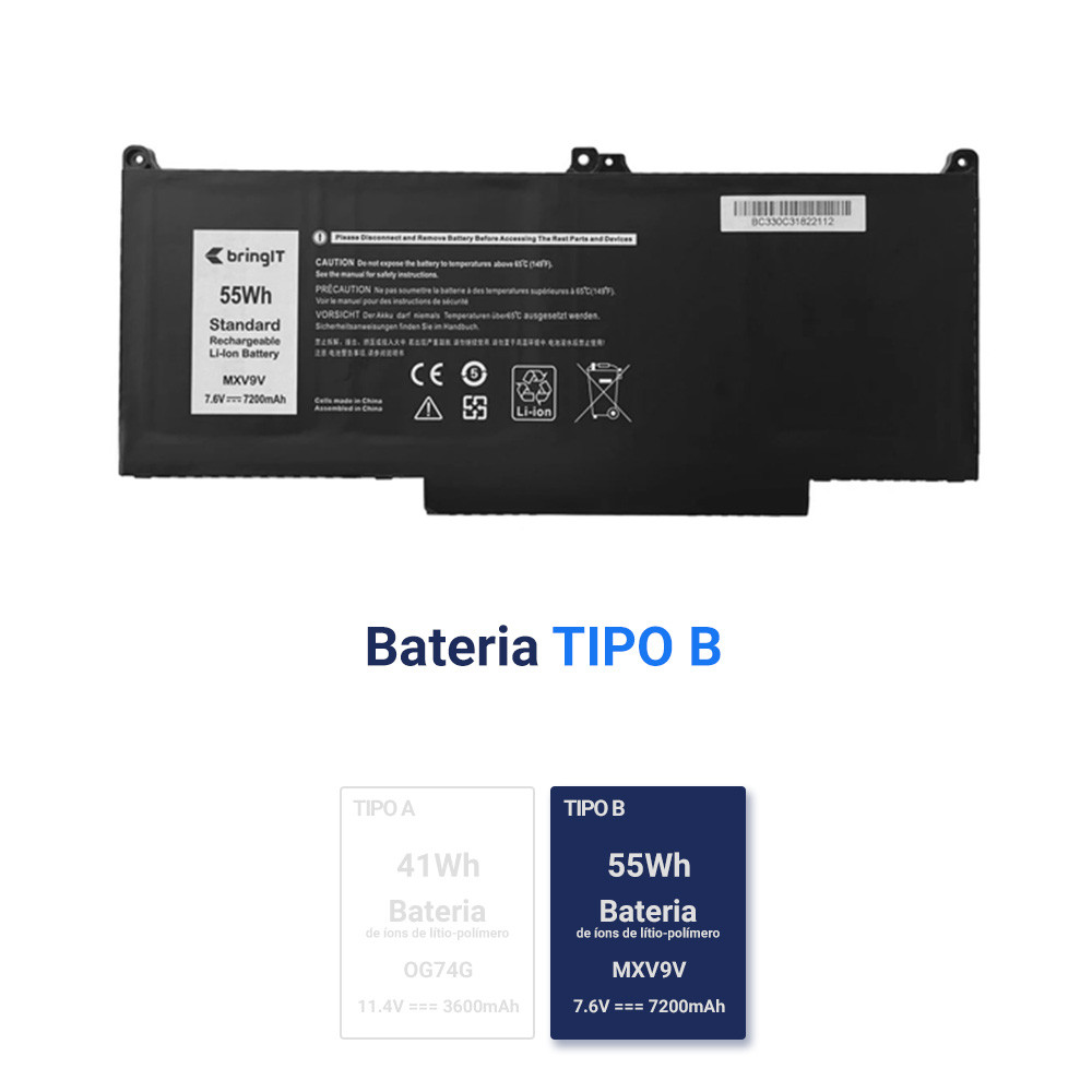 Bateria para Notebook Dell Latitude 13-5300 2-IN-1 | 7200 mAh