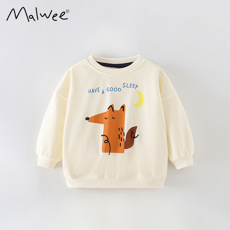Crianças moletom primavera outono novo estilo moda Casual bonito dos desenhos animados impressão meninos meninas bebê pu