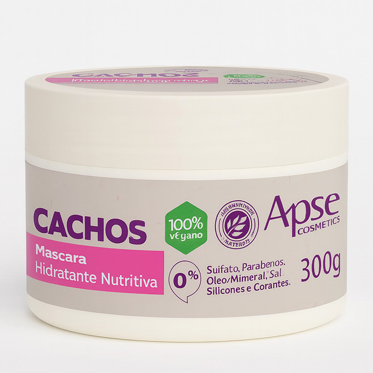 Apse Mascara Cachos Hidratação e Nutrição Para Cabelo 300g - Apice