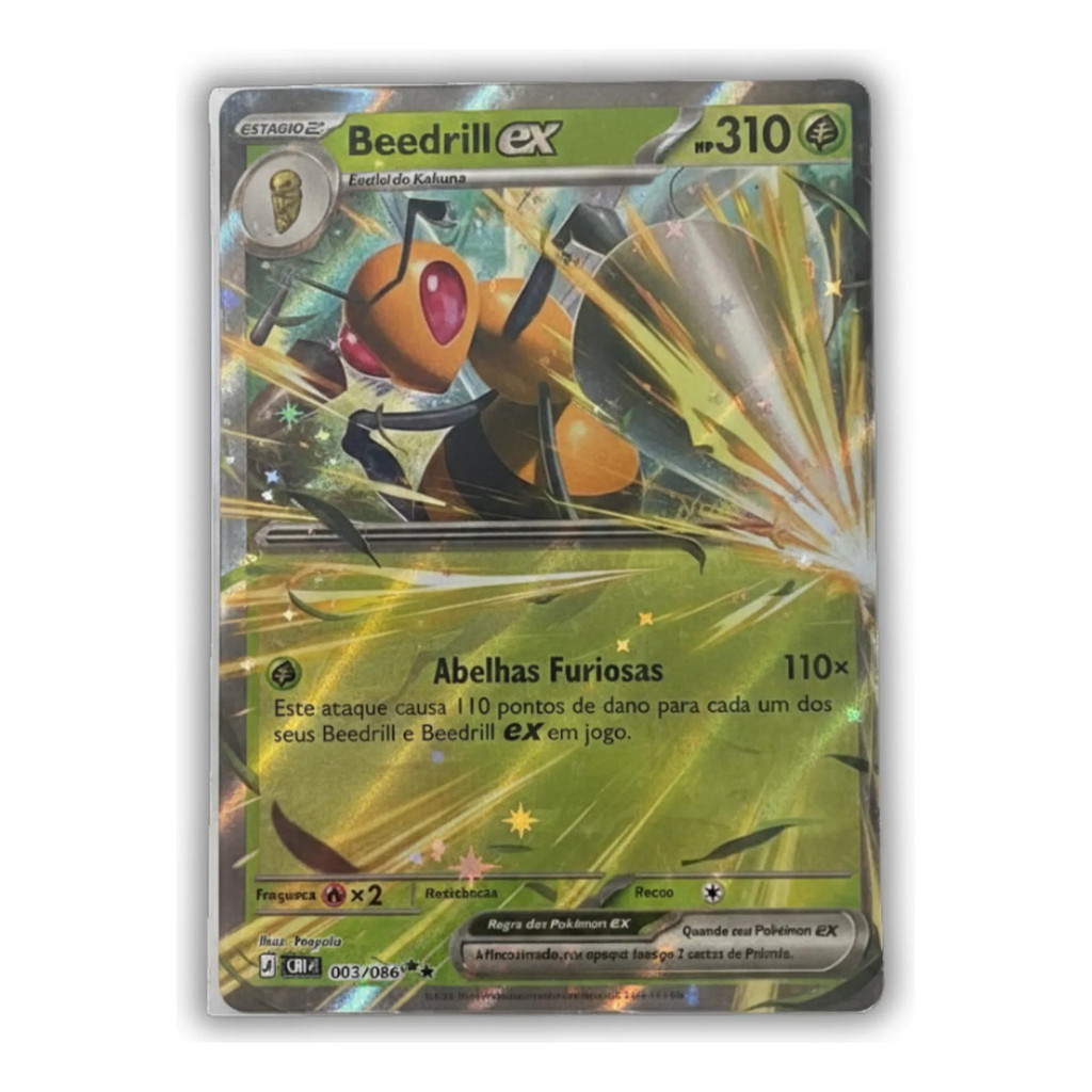 Carta Pokémon Beedrill Ex 003/086 Caos Ascendente