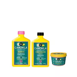 Kit Camomila Shampoo e Condicionador 250ml e Mascara 100g - Lola Cosmetics