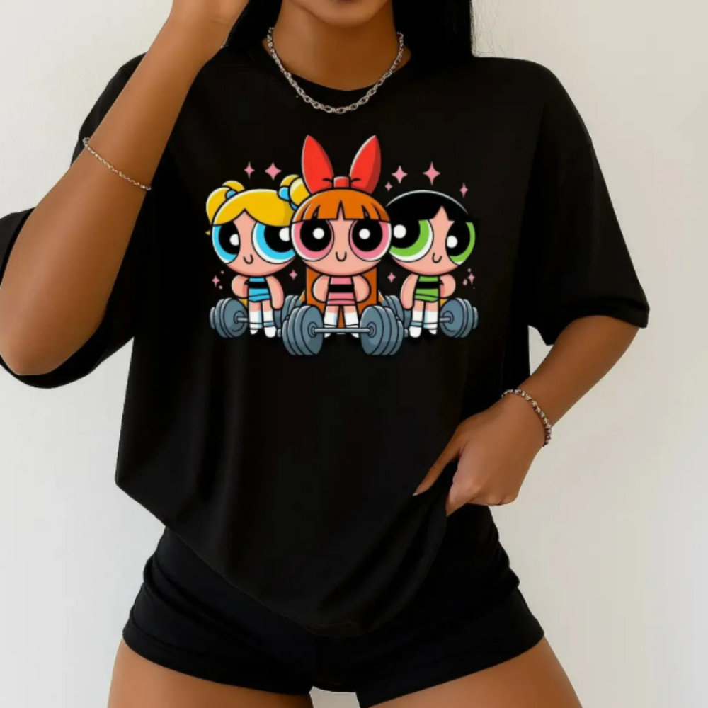 Camiseta Oversized Feminina Academia Streetwear Garotas Super Poderosas