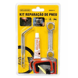 Kit Reparo Pneu Bicicleta Moto Remendo Camara Borracha