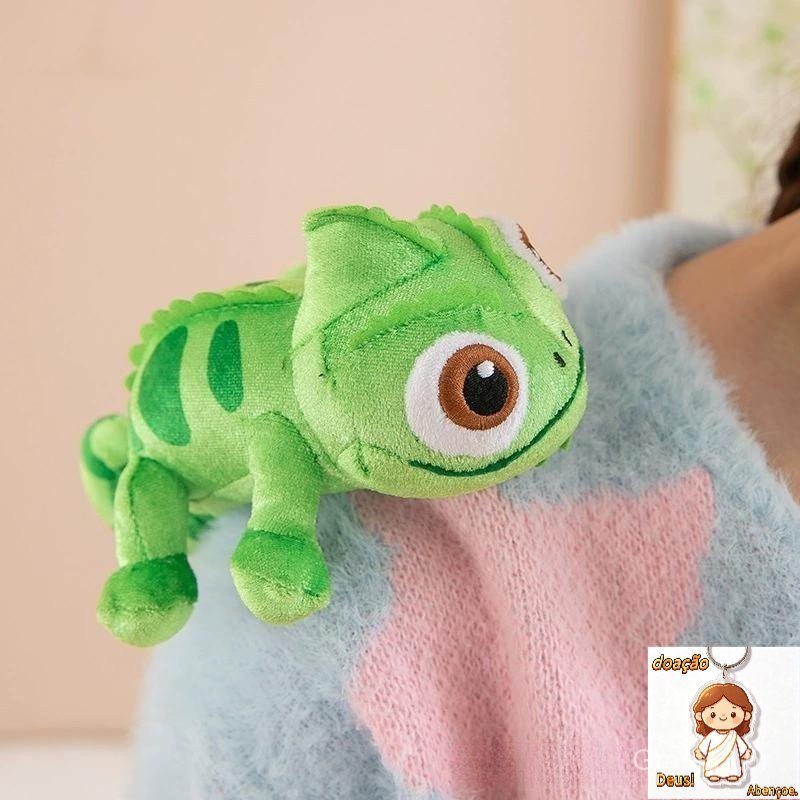 17cm Pascal Rapunzel Camaleão Deitado Ombro Plushie Brinquedo Boneca De Pelúcia Brinquedos Kawaii Decoração Meninos Meni