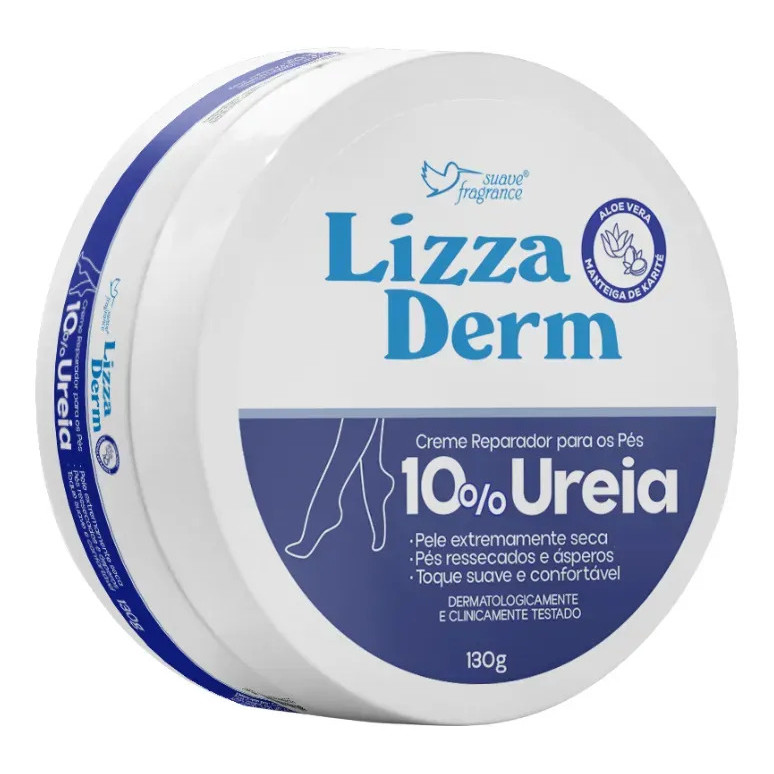 Lizza Derm Creme Reparador Para Os Pés 10% Ureia  Aloe Vera