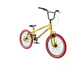 Bicicleta Aro 20 BMX Freestyle Aço Reforçado Alumínio 36 Furos Pneu Vermelho